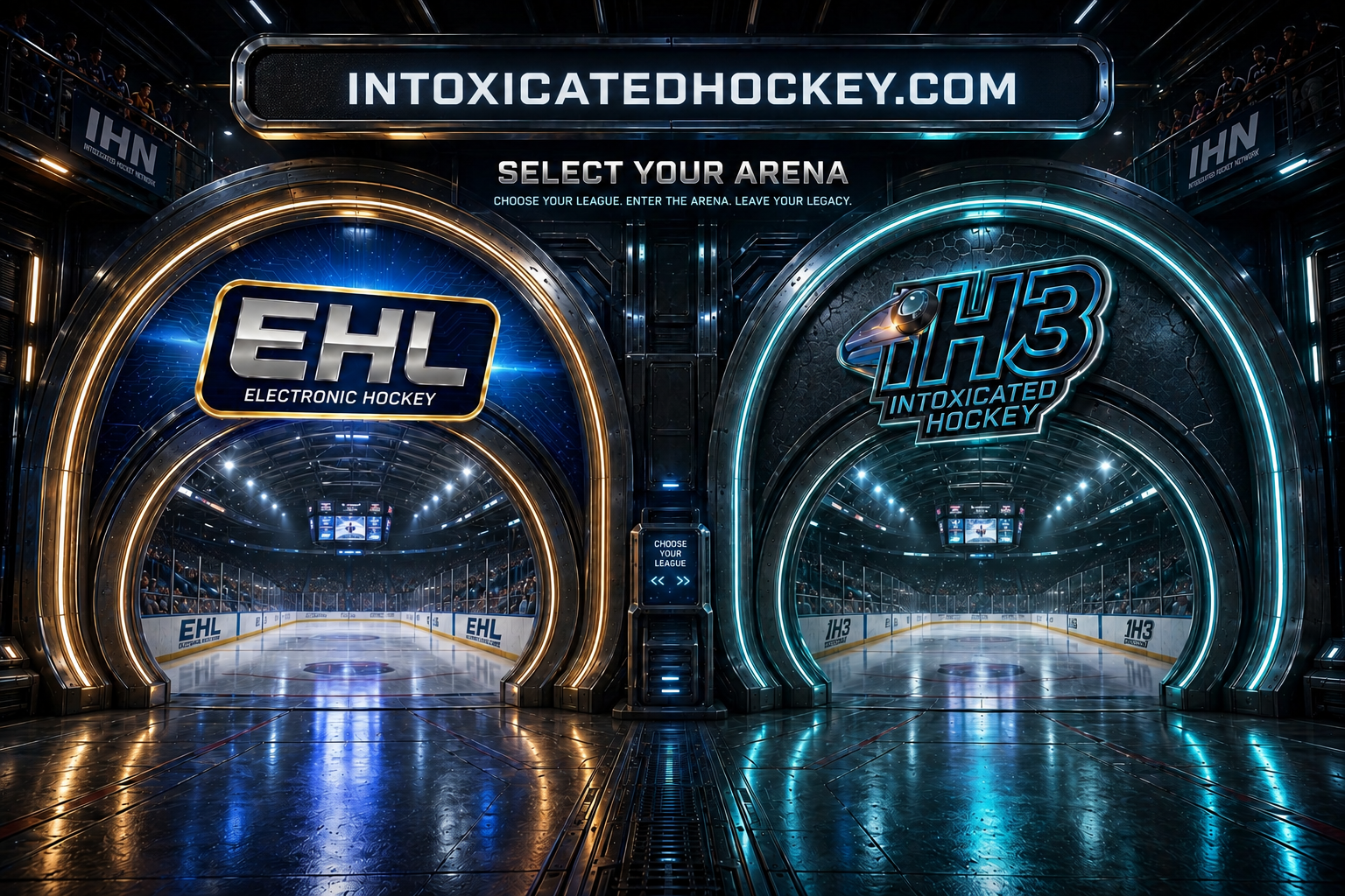 Select your arena — EHL or iH3